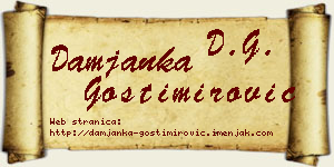 Damjanka Gostimirović vizit kartica